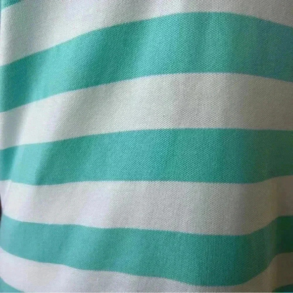 Tommy Hilfiger Aqua Stripe Polo Shirt Too Small Petite NWT - Picture 6 of 6